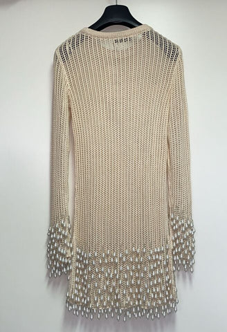 Sonicelife Pearl Fringe Knit Dress
