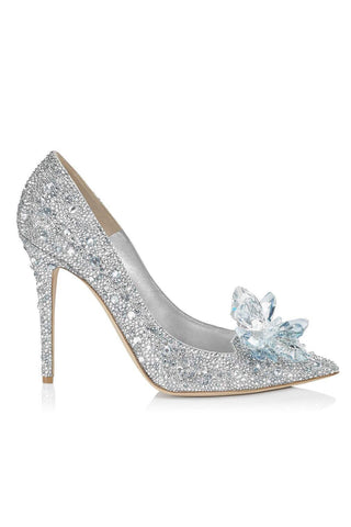 Sonicelife-Pointed-toe Glitter Crystal High Heel