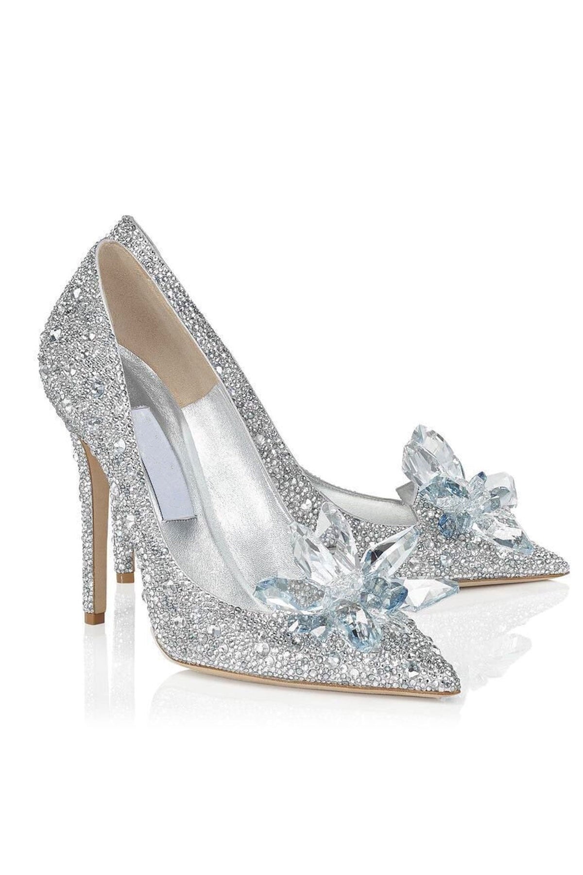 Sonicelife-Pointed-toe Glitter Crystal High Heel