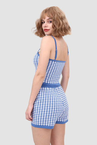 Sonicelife-Polka Dot Knitted Two Piece Set