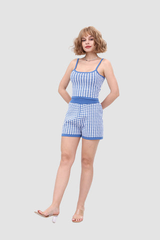 Sonicelife-Polka Dot Knitted Two Piece Set