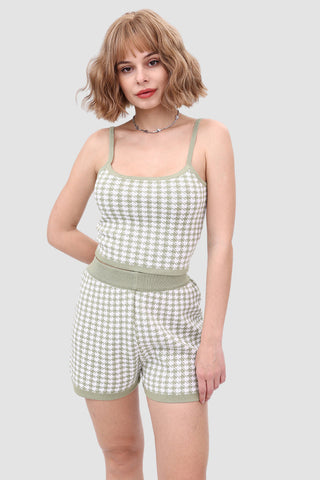 Sonicelife-Polka Dot Knitted Two Piece Set