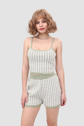 Sonicelife-Polka Dot Knitted Two Piece Set