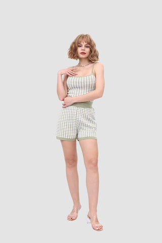 Sonicelife-Polka Dot Knitted Two Piece Set