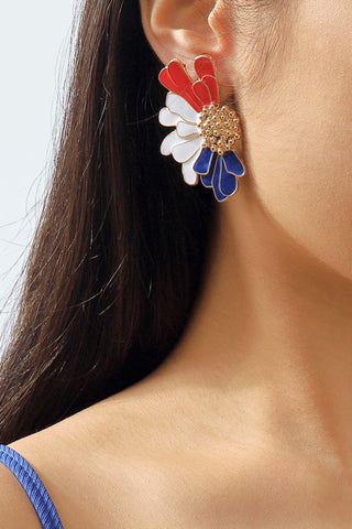 Sonicelife-Retro Alloy Flower Stud Earrings