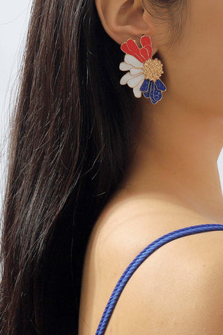 Sonicelife-Retro Alloy Flower Stud Earrings