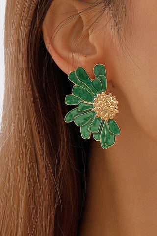 Sonicelife-Retro Alloy Flower Stud Earrings