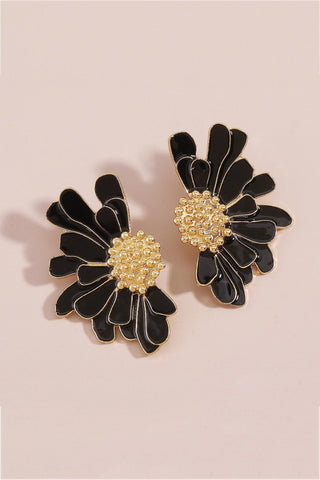 Sonicelife-Retro Alloy Flower Stud Earrings