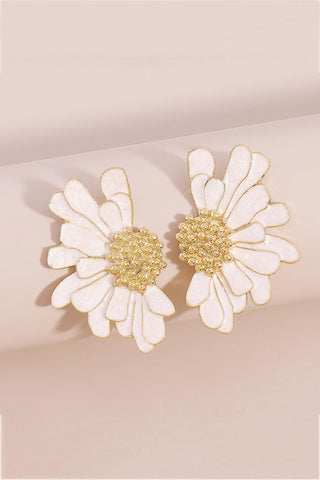 Sonicelife-Retro Alloy Flower Stud Earrings