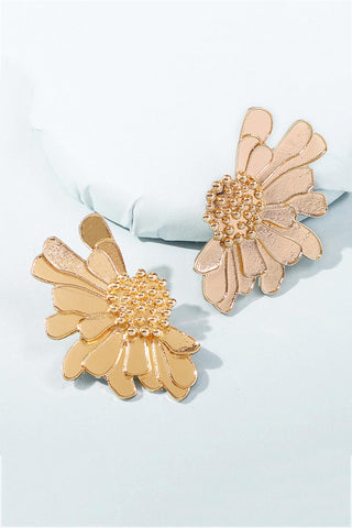 Sonicelife-Retro Alloy Flower Stud Earrings