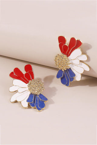 Sonicelife-Retro Alloy Flower Stud Earrings