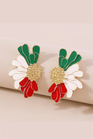 Sonicelife-Retro Alloy Flower Stud Earrings