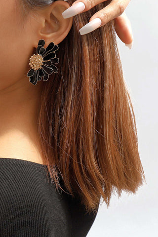 Sonicelife-Retro Alloy Flower Stud Earrings