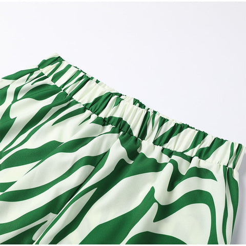 Sonicelife Long Sleeve Shirt and Loose Cut Trousers Set
