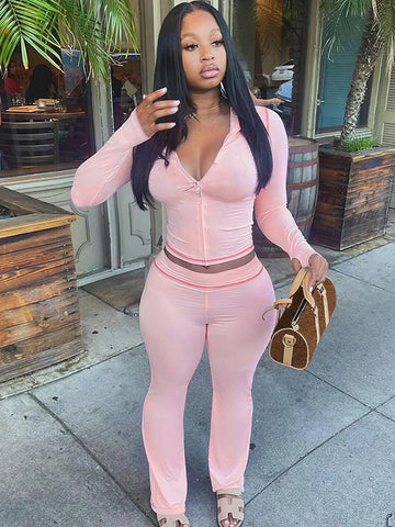 Sonicelife Women 2024 Spring Autumn Long Sleeve T Shirts Tops Long Pants Leopard Two Piece Sets Outfit Wholesale Items For Business