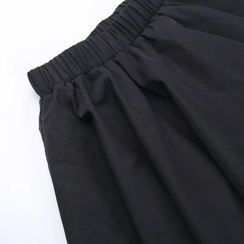 Sonicelife Women's Gothic Design Skirt Summer New Fever Supply Music Festival Halloween Irregular Design Spider Web Skirt