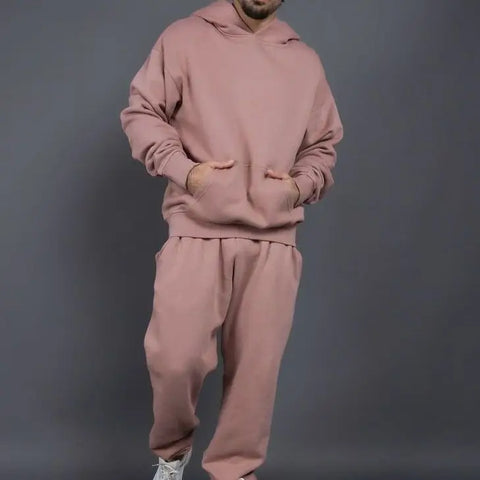 Sonicelife Hoodie Pants Two Piece Sets Pullover Top Men 2024 Autumn Winter Thicken Suit Sweatshirt Tracksuit Sportswear Casual Outfits