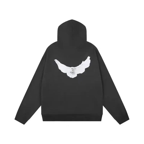 Back To School Sonicelife Streetwear Clothing Men Women Harajuku Vintage Dove Graphic Printed Pullover Hoodie Gothic Casual Oversized Sweatshirt Y2K Tops