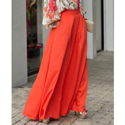 Sonicelife Women Print Wide Leg Pants 2 Piece Set Casual Loose Lantern Sleeve Shirts Legs Suit High Waist Trouser Female Blouse Suits