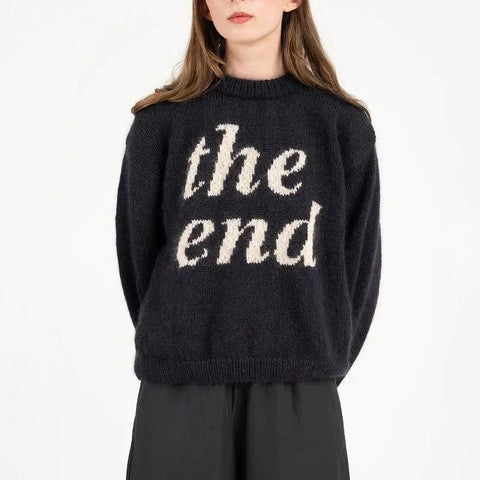 Back To School Sonicelife 2024 Fall Fashion  2024 New Soft Knitted Sweater Cute Girl Street Long Sleeve Letter Embroidery Fashion Knitted Pullover Top Y2K Clothing