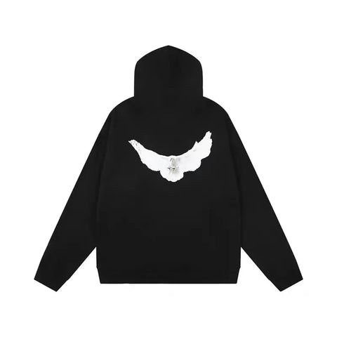 Back To School Sonicelife Streetwear Clothing Men Women Harajuku Vintage Dove Graphic Printed Pullover Hoodie Gothic Casual Oversized Sweatshirt Y2K Tops