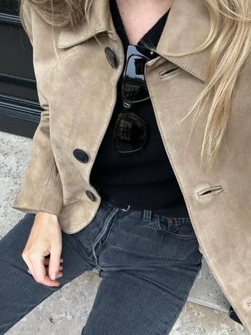 Sonicelife Fashion Lapel Pockets Long Sleeve Women's Coats Casual Single Breasted Solid Color Outerwear Autumn Female High Street Chic Tops