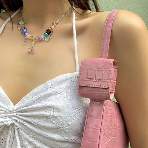 Sonicelife Hotsweet Girl Ruched Chest Wrap Camisole Korean Kawaii Backless Halter Crop Tops Y2K Aesthetic Fairy Tank Vest Women Summer