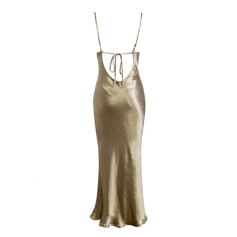 Sonicelife Satin Slip Scarlet Sensation Dress