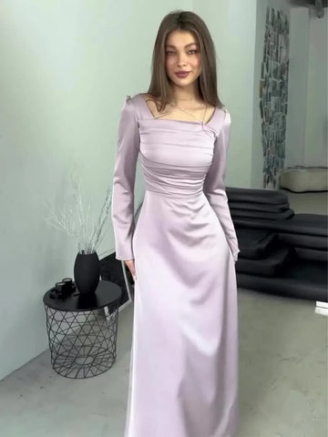 Sonicelife Eid women Party Dress Satin Abaya for woman Slim Fit Lace-up Jalabiya Ramadan Long Dresses Woman Diamond Caftan Vestidos Largos