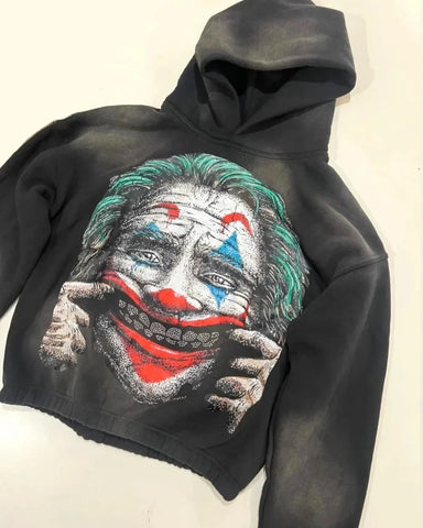 Back To School Sonicelife Y2K New Pullover Hoodie Men Women Hip Hop Clown Graphic Print Oversized Hoodie Gothic Harajuku Sweatshirt Streetwear Casual Tops