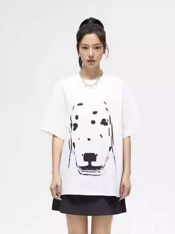 Back To School Sonicelife Funny Dog Graphic T Shirts Streetwear Harajuku Oversized Tshirts for Women Casual Cutecore Short Sleeve Aesthetic Tops