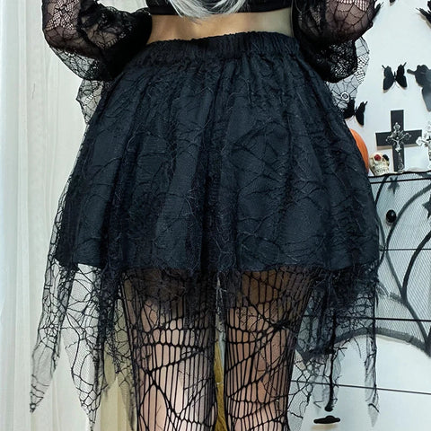 Sonicelife Ladies Gothic Short Skirt New Fashion Gothic Punk Women Skirt Casual Slim Half-body Skirt Women