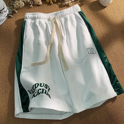 Sonicelife American Fashion Summer Vintage y2k Shorts Men And Women Summer Street Fashion Brand High Street Pant Loose Sport Splicing Pants