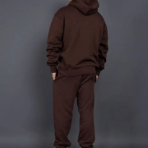 Sonicelife Hoodie Pants Two Piece Sets Pullover Top Men 2024 Autumn Winter Thicken Suit Sweatshirt Tracksuit Sportswear Casual Outfits