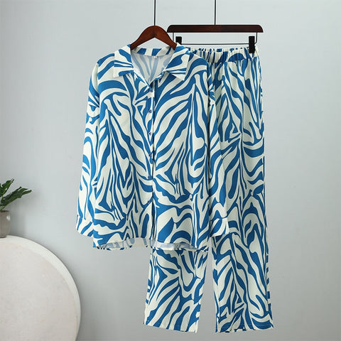 Sonicelife Long Sleeve Shirt and Loose Cut Trousers Set