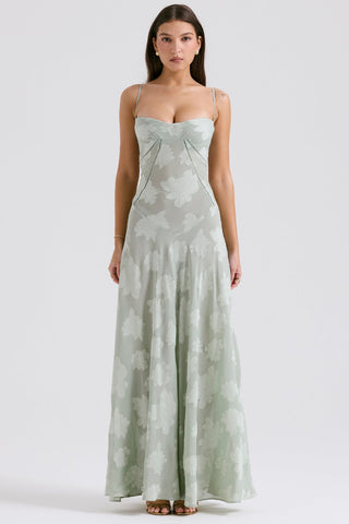 Sonicelife Seren Vintage Floral Lace Back Maxi Dress