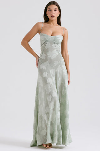Sonicelife Seren Vintage Floral Lace Back Maxi Dress