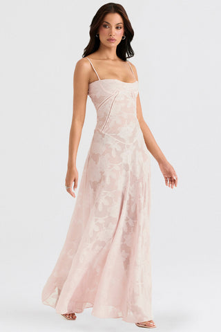 Sonicelife Seren Vintage Floral Lace Back Maxi Dress