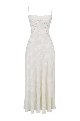 Sonicelife Seren Vintage Floral Lace Back Maxi Dress