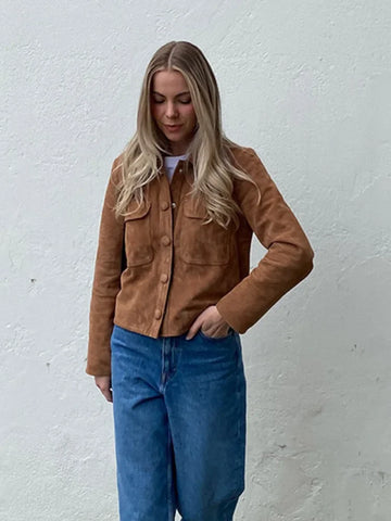 Sonicelife Casual Solid Color Suede Women's Short Jacket Single Breasted Slim Fit Long Sleeved Vintage Coats Chic Lady Fall Street Outwear