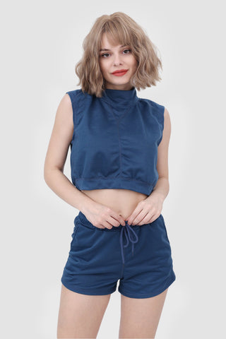 Sonicelife-Sleeveless Casual Two Piece Set