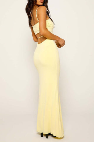 Sonicelife-Strappy Backless Cutout Bodycon Dress