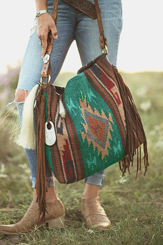 Sonicelife-Tassel Bohemia Canva Shoulder Bag