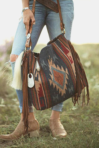 Sonicelife-Tassel Bohemia Canva Shoulder Bag