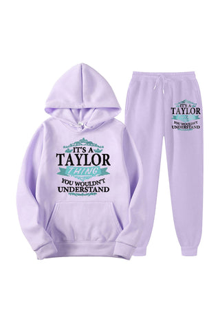 Sonicelife-Taylor's Graphic Hoodie Long Pants Suits