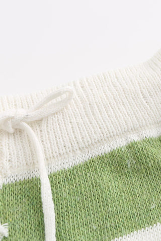 Sonicelife V Neck Knit Tank Top Shorts Suits