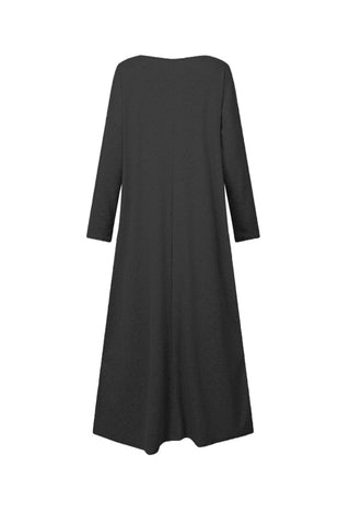 Sonicelife V Neck Slit Hem Sweatshirt Dress