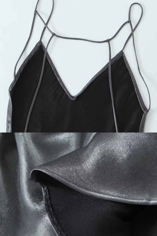 Sonicelife V Neck Backless Zipper Cami Dress