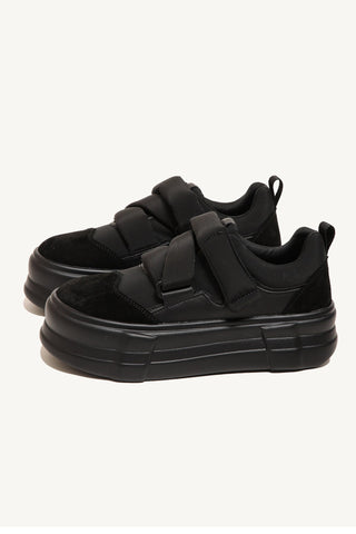 Sonicelife-Velcro Platform Sneakers