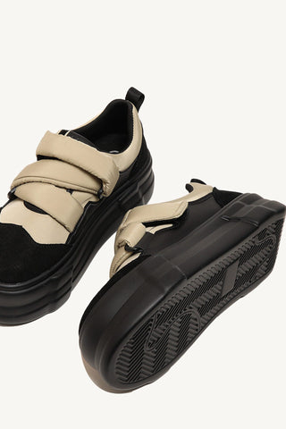 Sonicelife-Velcro Platform Sneakers